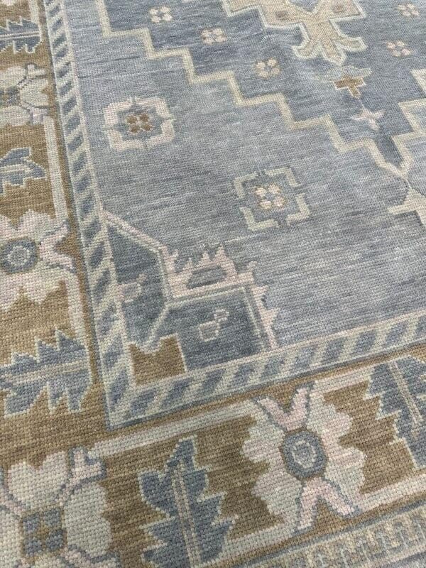 Hand Knotted Oushak Rug for Living Room, Dining Room, Office, Bedroom, Hand Knotted Wool Rug