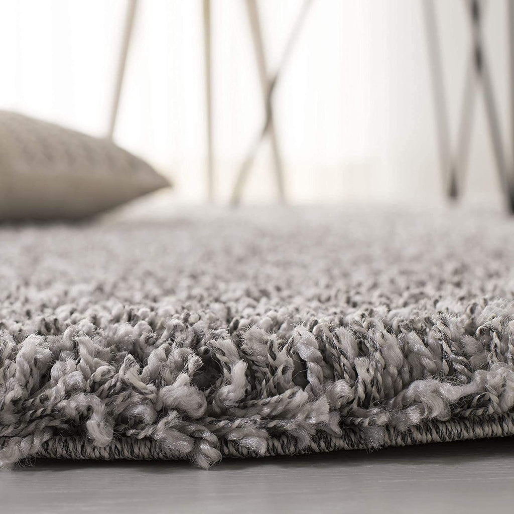 Urban Grey Thick Shaggy Area Carpet