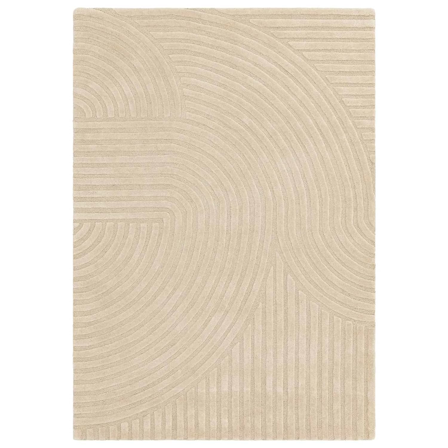 Beige Handmade Wool Carpet