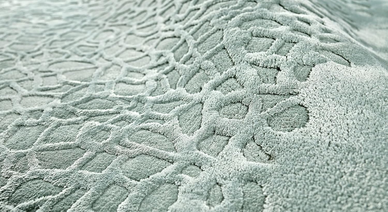 Soft Sage Intricate Wool & Viscose Carpet