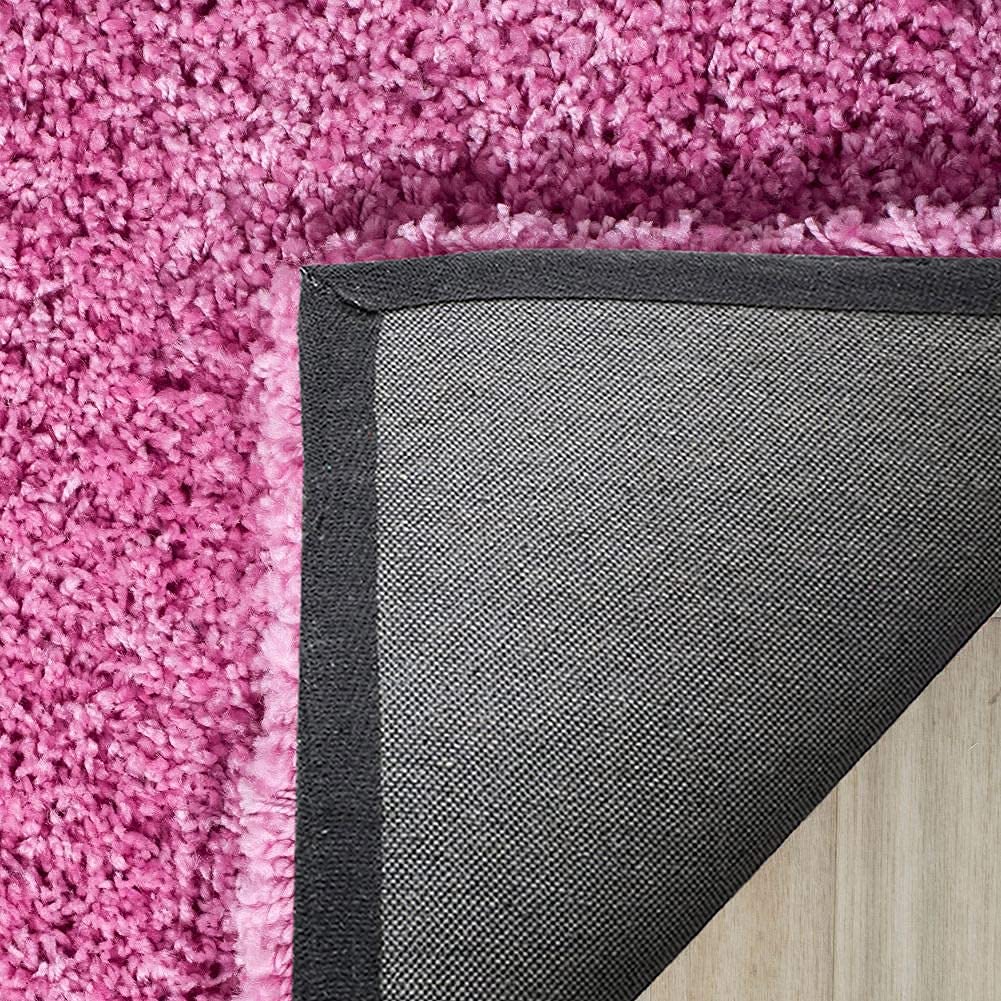 Blush Pink Luxury Shaggy Area Carpet