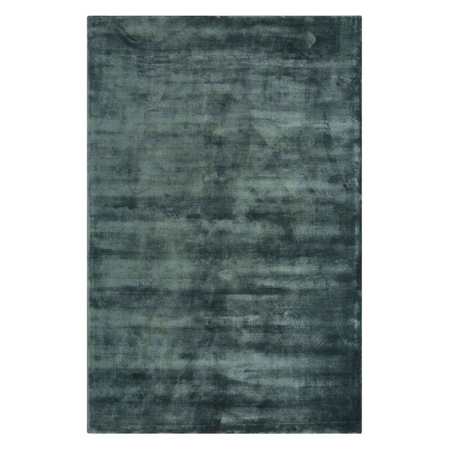 Teal Green Soft Texture Viscose Carpet