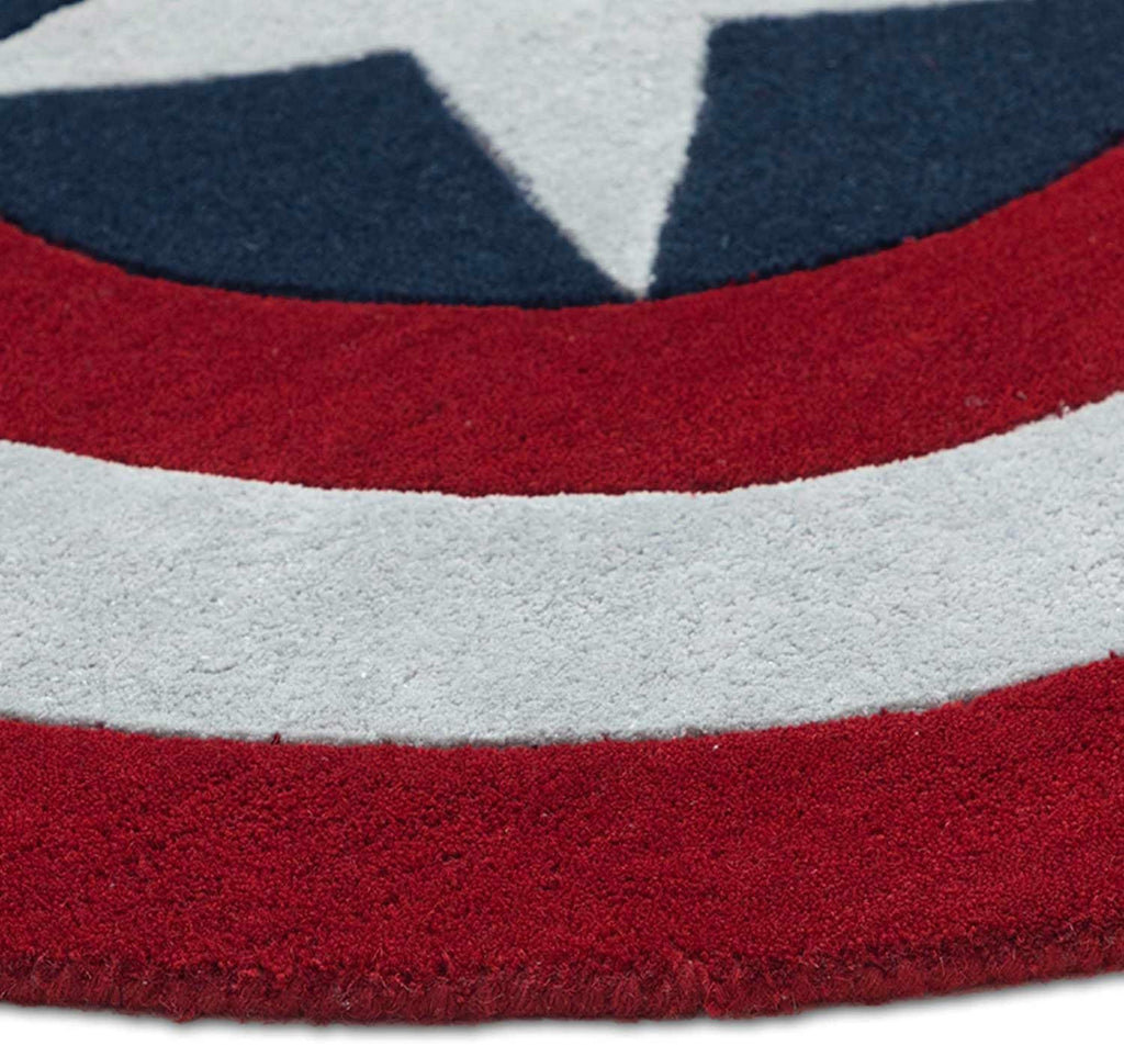 Captain Shield Round Kids Carpet