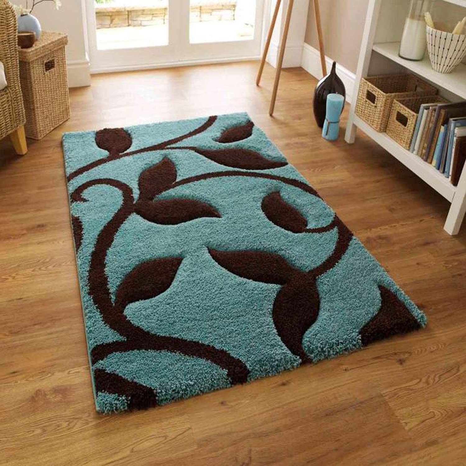 Floral Scrollwork Area Carpet