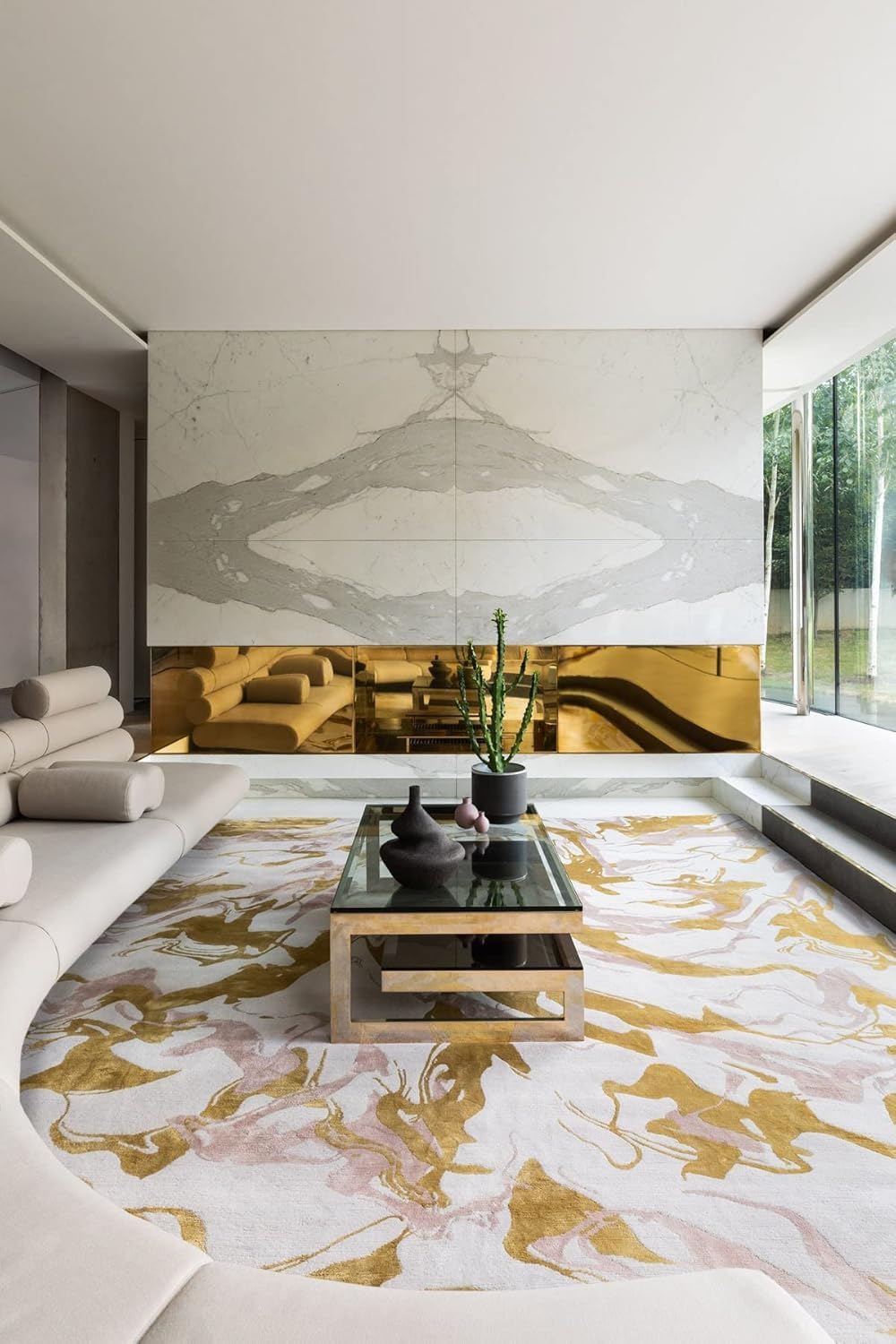 Silk Hand Tufted Carpet Modern Premium Area Rug