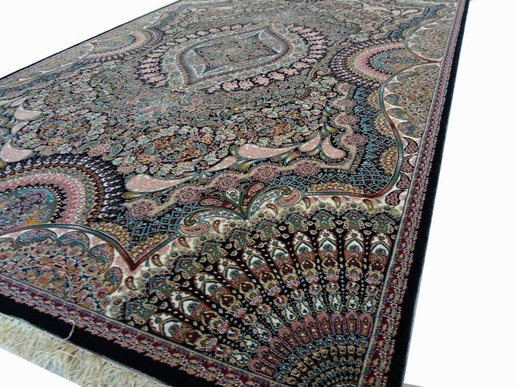 Artistic Irani Carpet with Complex Medallion and Dense Detailing