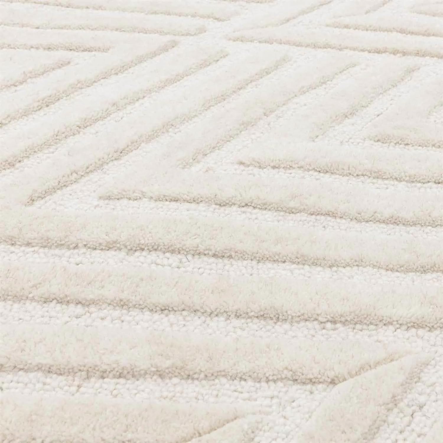 Ivory Hand Tufted  Plain Carpet
