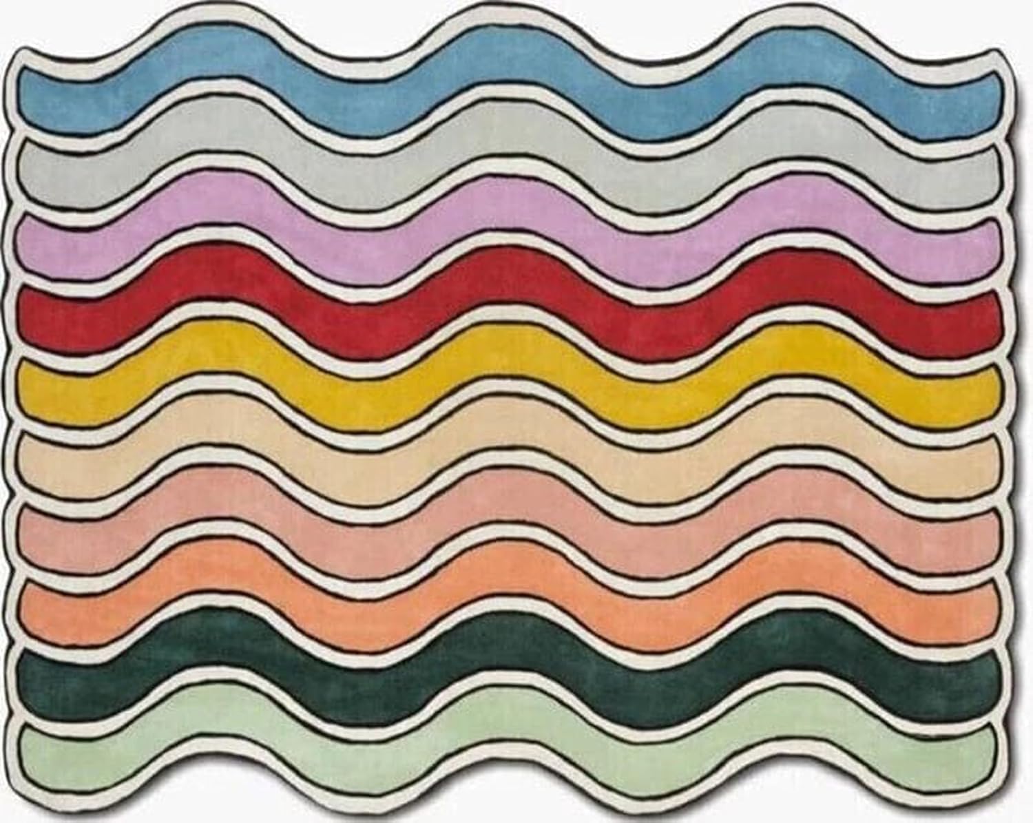 Handmade Tufted Oval Shape Carpet with Super Soft Woolen Carpet for Your Bedroom & Living Room