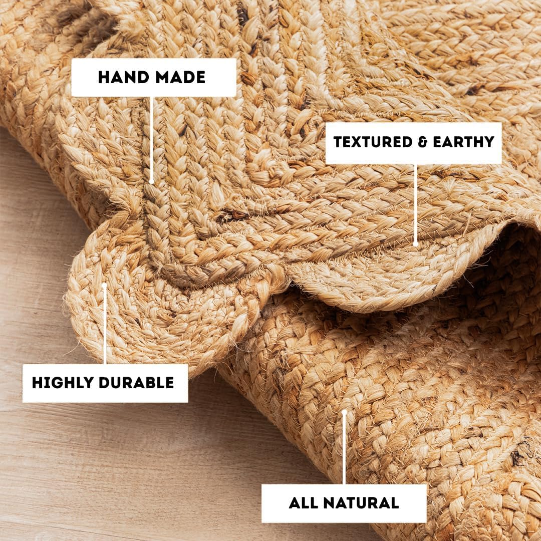 Decorative Border Jute Rug
