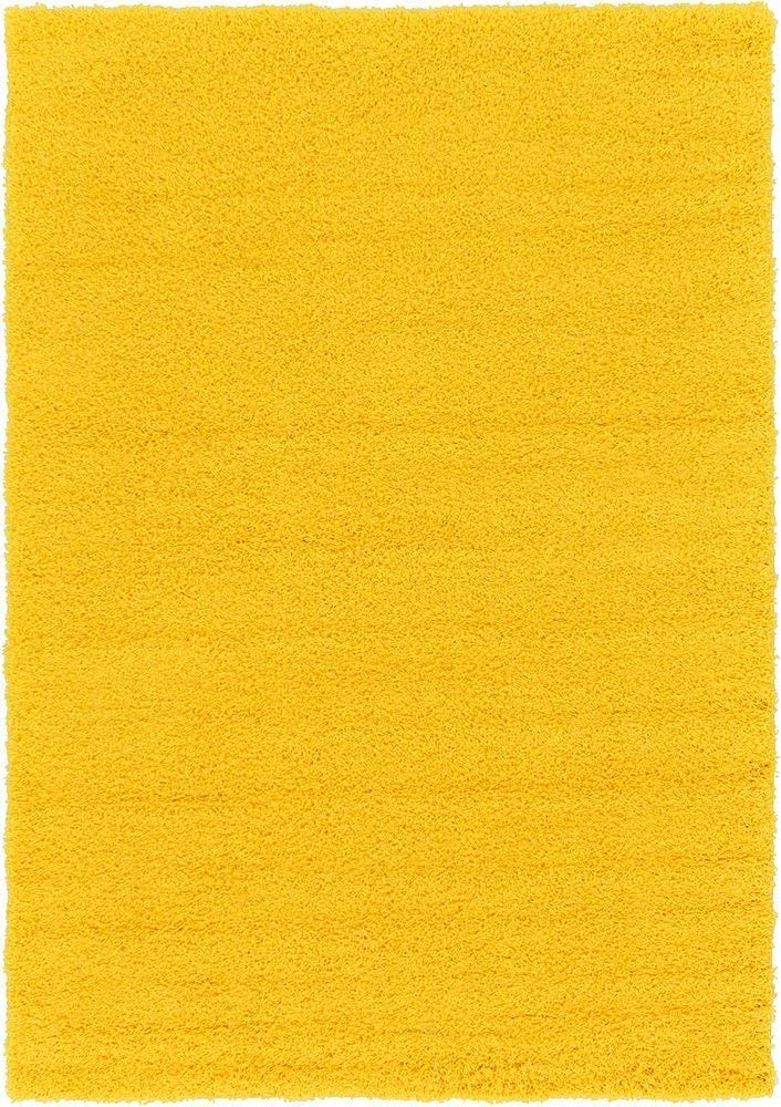 Bright Yellow Soft Shaggy Carpet