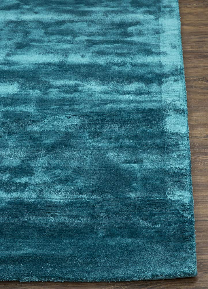 Teal Blue Soft Finish Viscose Carpet