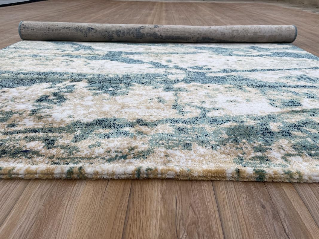 Natural Stone Effect Abstract Area Rug