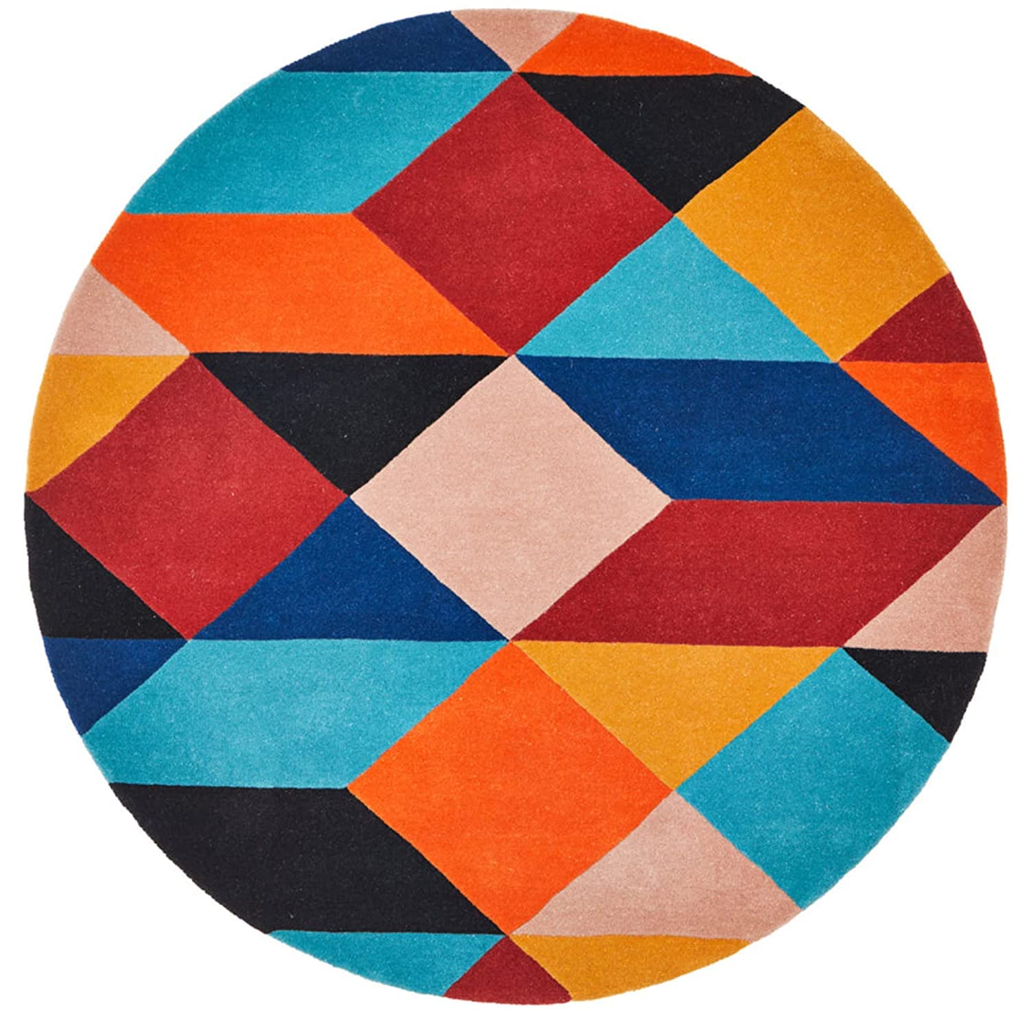Designer Multicolor Round Carpet