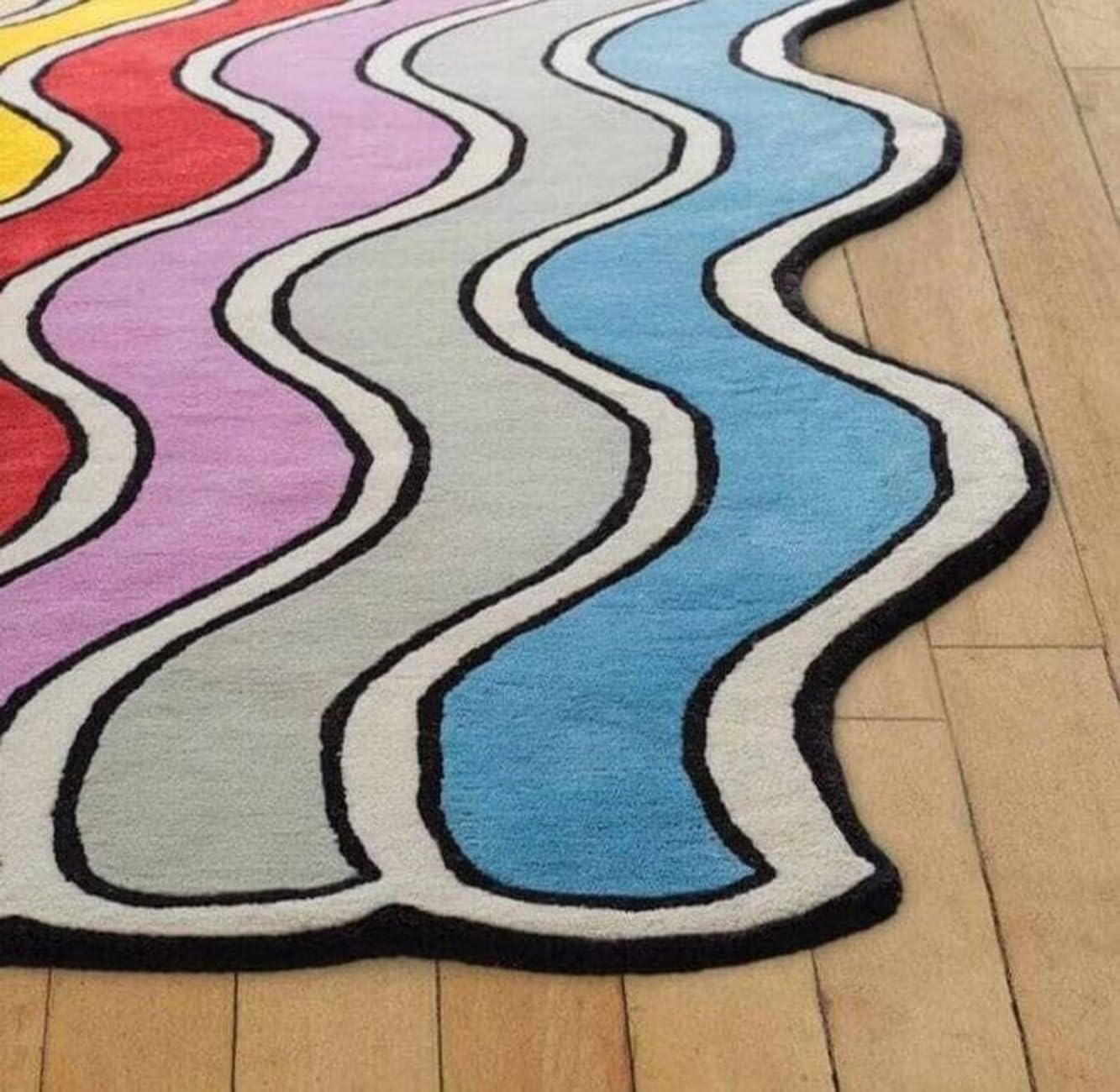 Irregular Floral Area Rug