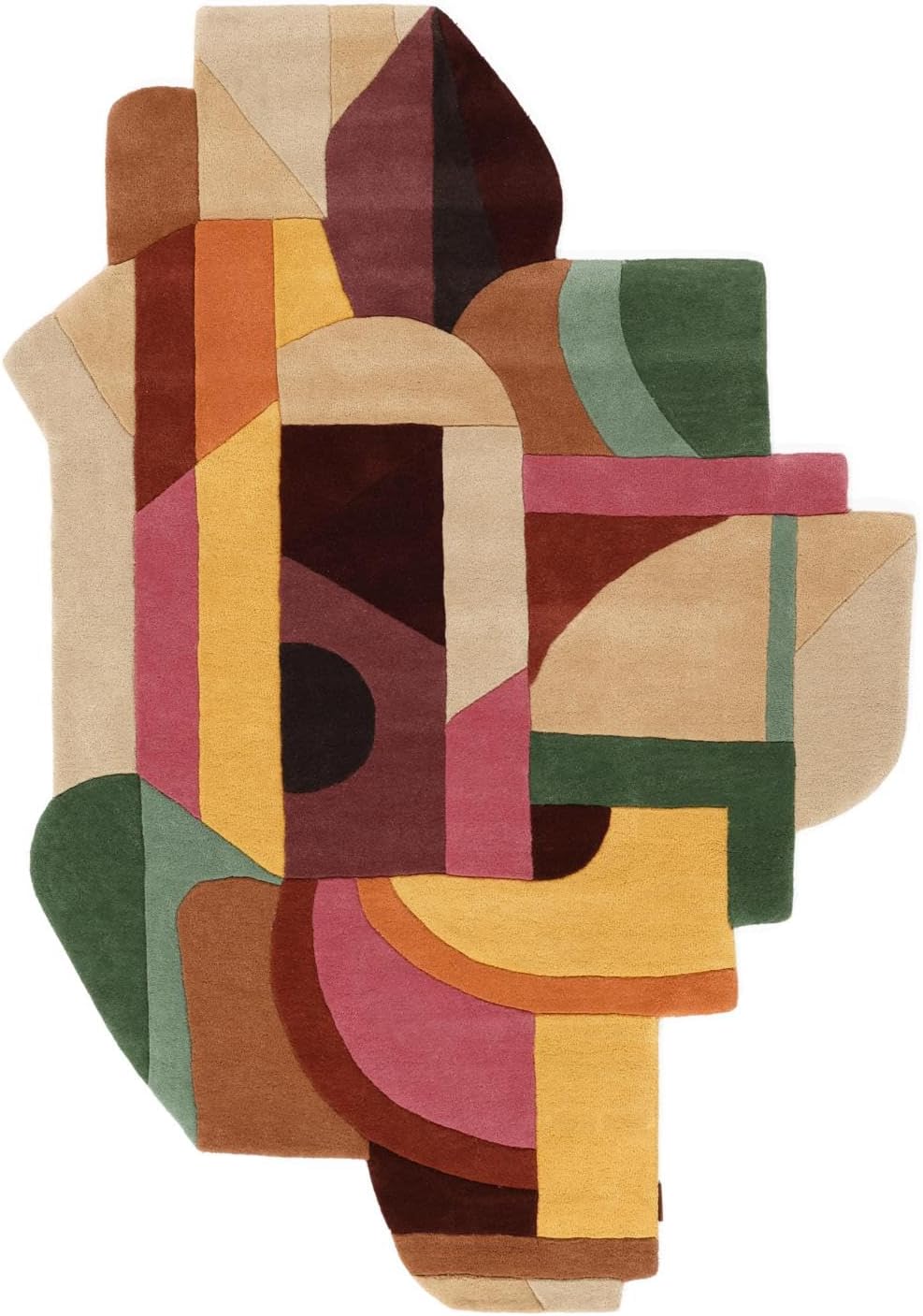 Modern Abstract Geometric Wool Rug