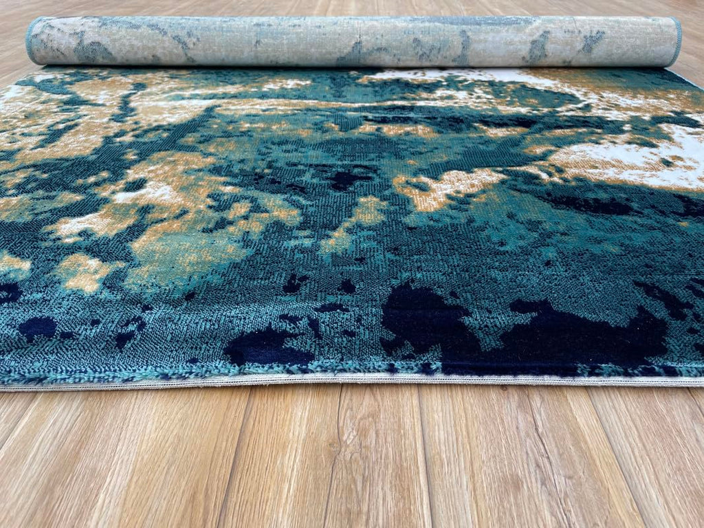 Bold Oceanic Texture Designer Carpet