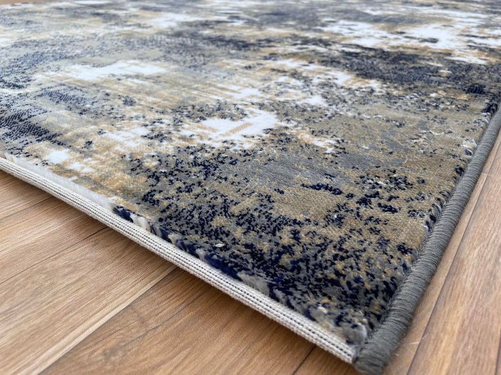 Abstract Distressed Ink Splash Area Rug