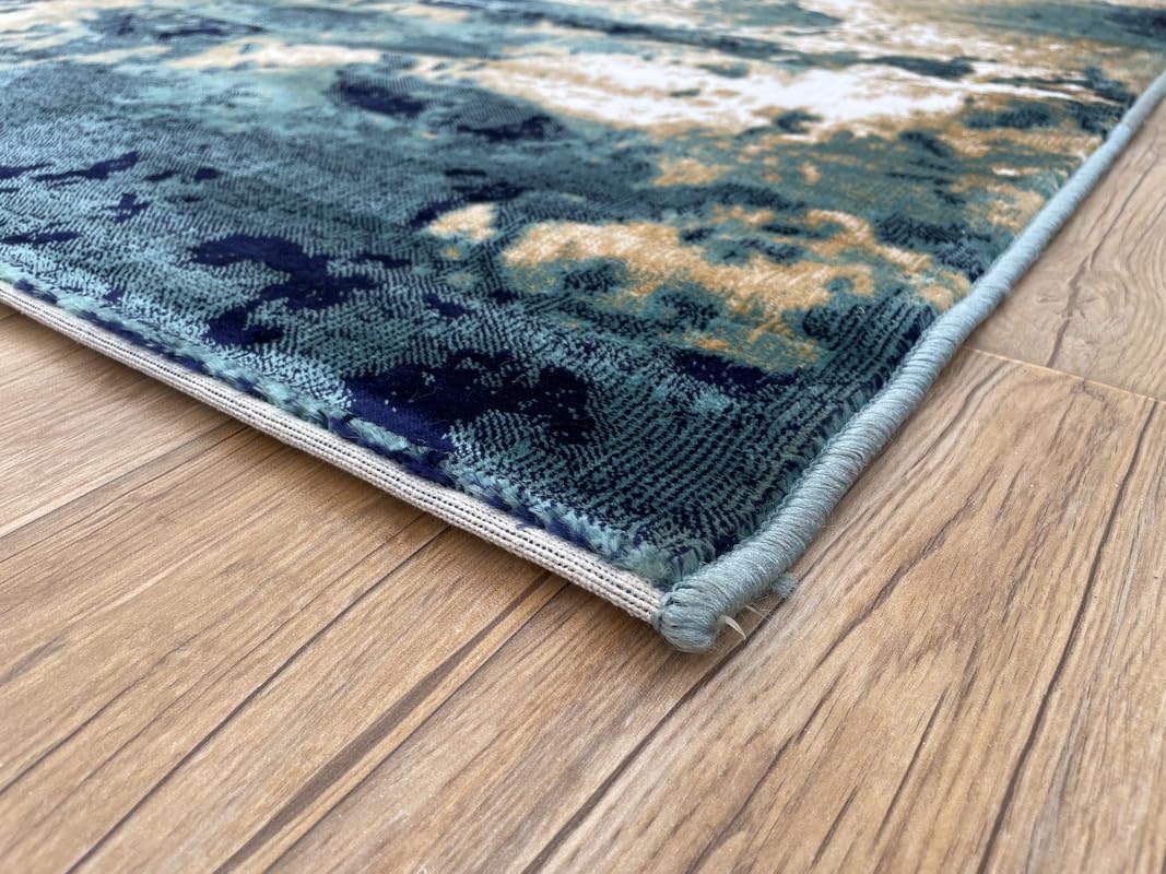 Bold Oceanic Texture Designer Carpet