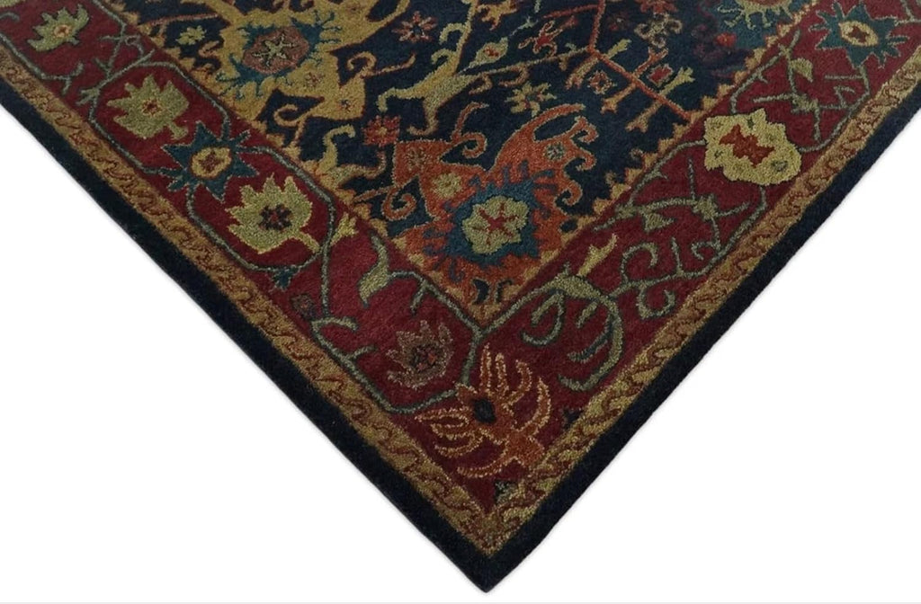 Midnight Blue Hand Tufted Wool Rug