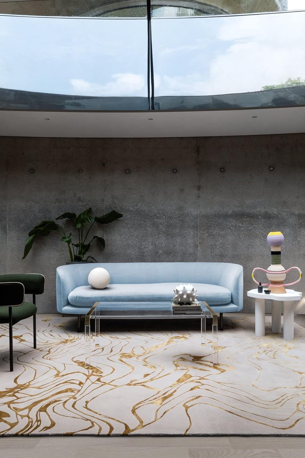 Silk Hand Tufted Carpet Modern Premium Area Rug