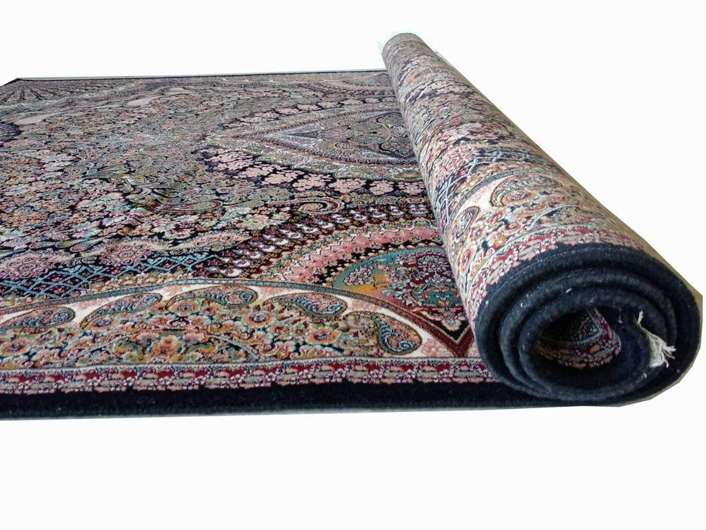 Artistic Irani Carpet with Complex Medallion and Dense Detailing