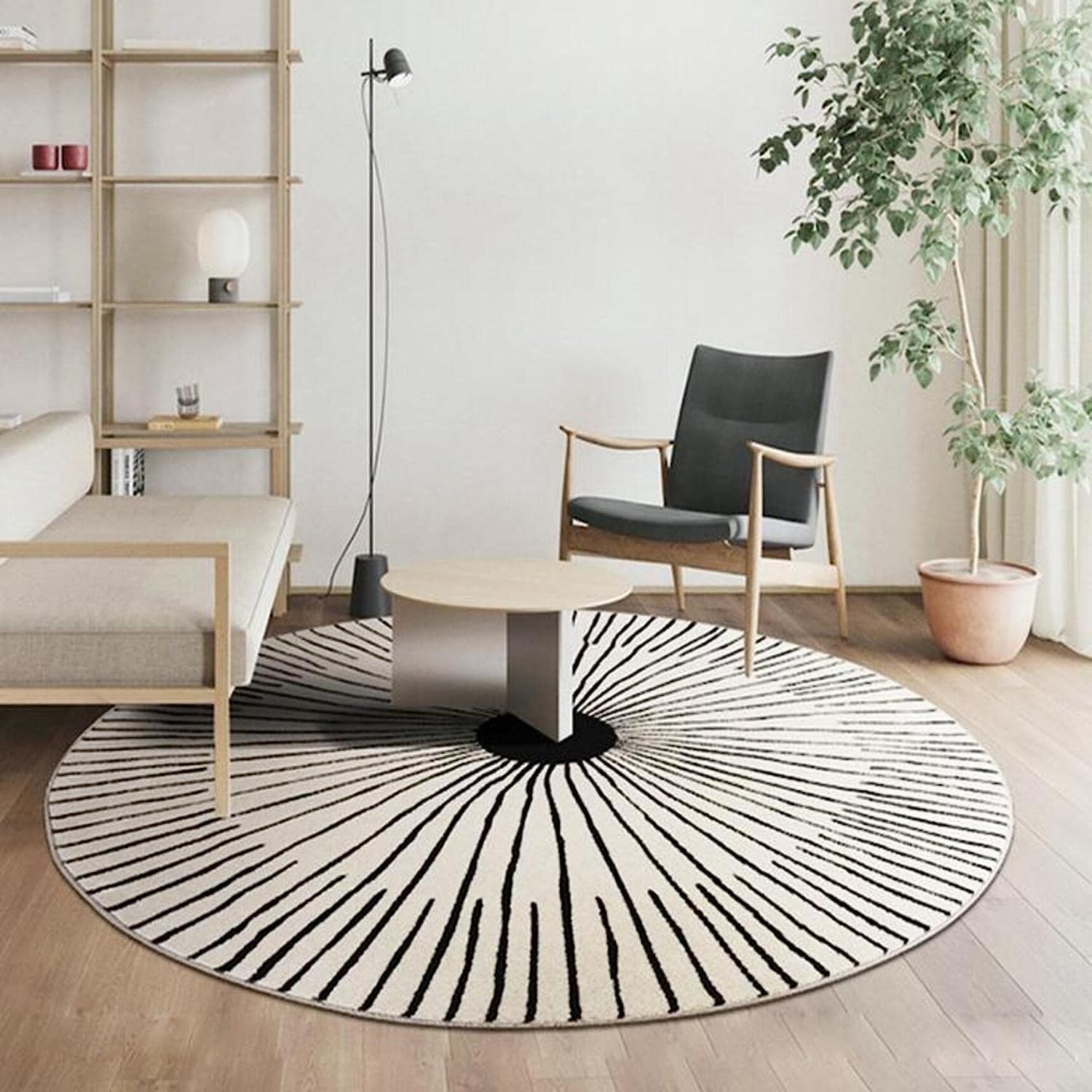 Export Quality Handmade Woollen Round Carpet – Elegant Living Room Floor Rug