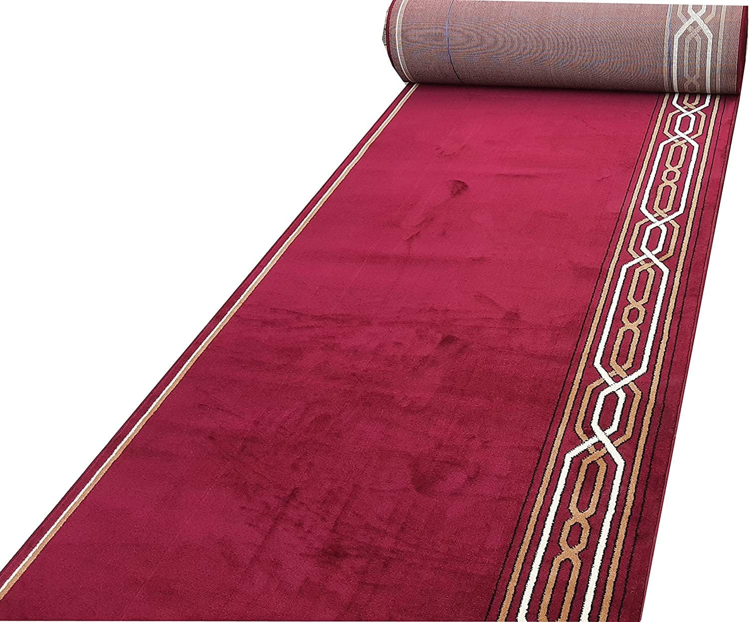 Premium Plain Maroon 1 Inch Thick Prayer Hall Carpet
