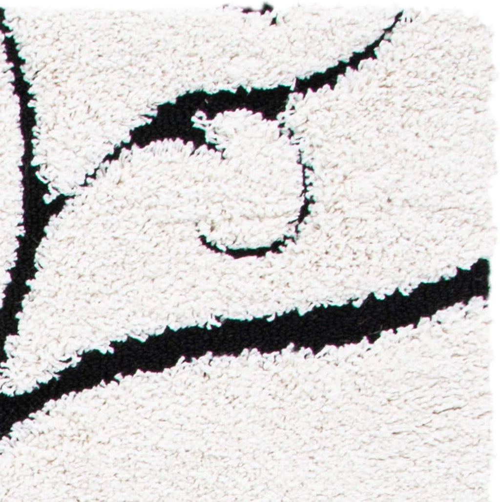 Ivory Swirl Pattern Carpet & Rug