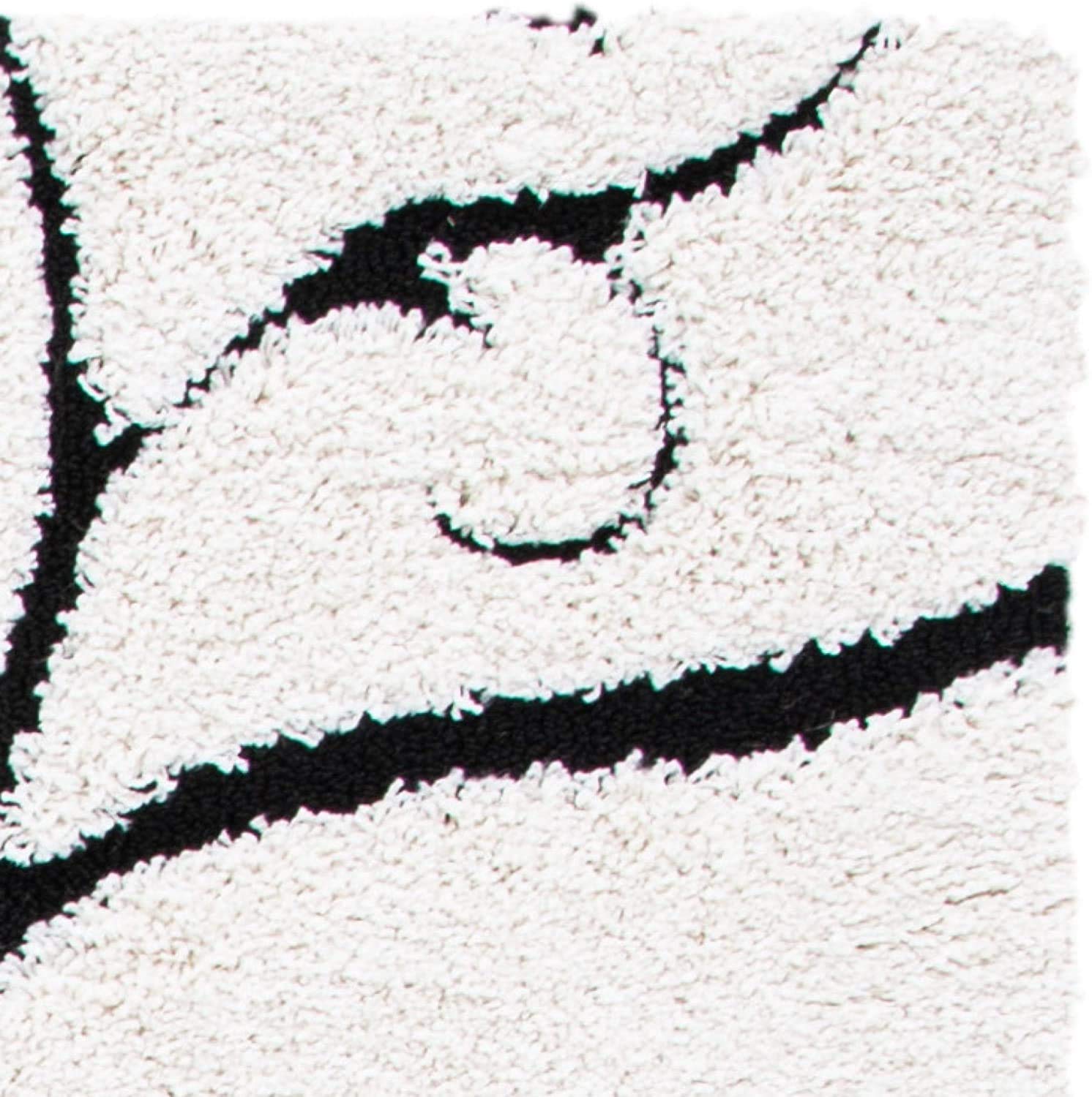 Ivory Swirl Pattern Carpet & Rug