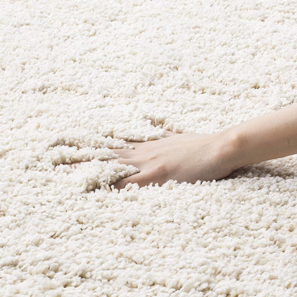 Elegant Ivory Modern Shaggy Carpet