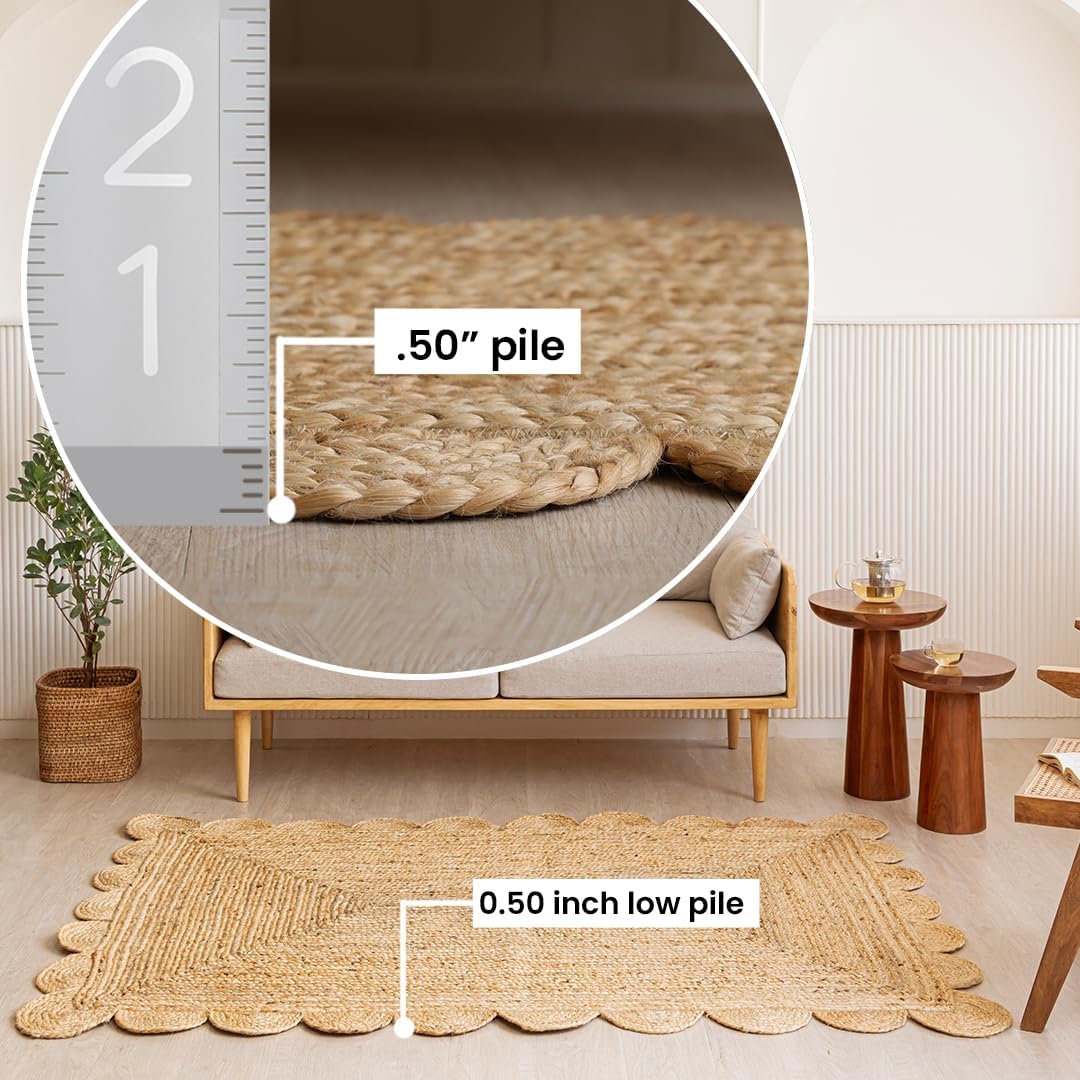 Decorative Border Jute Rug