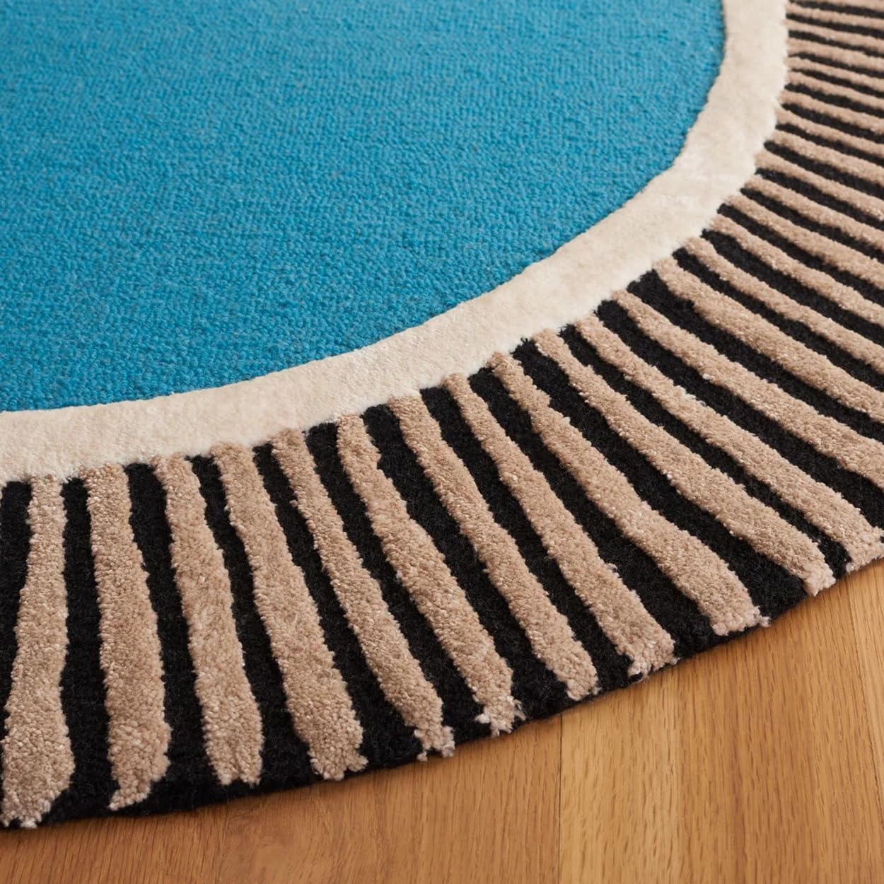 Handmade Tufted Oval Shape Carpet with Super Soft Woolen Carpet for Your Bedroom & Living Room