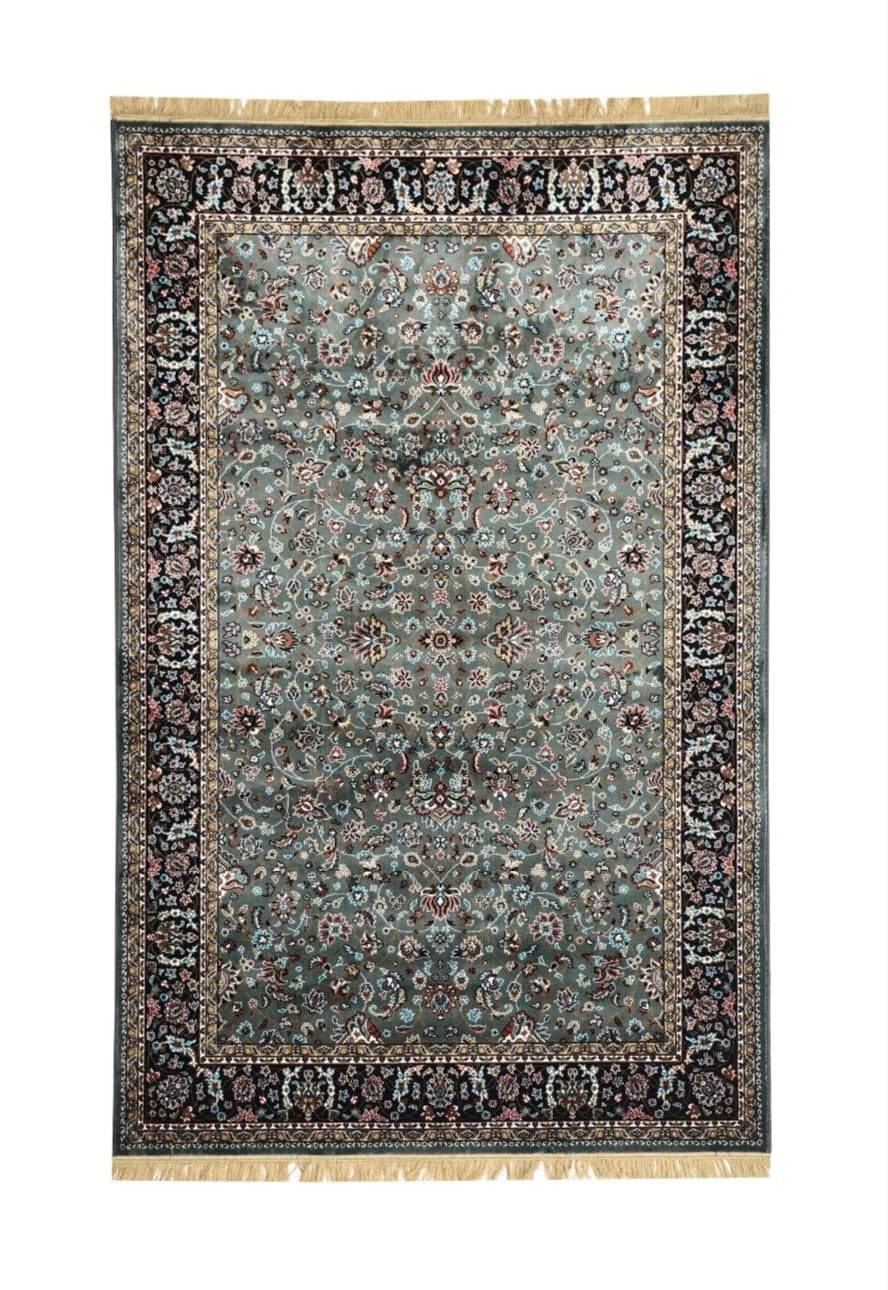 Elaborate All Over Floral Persian Silk Rug