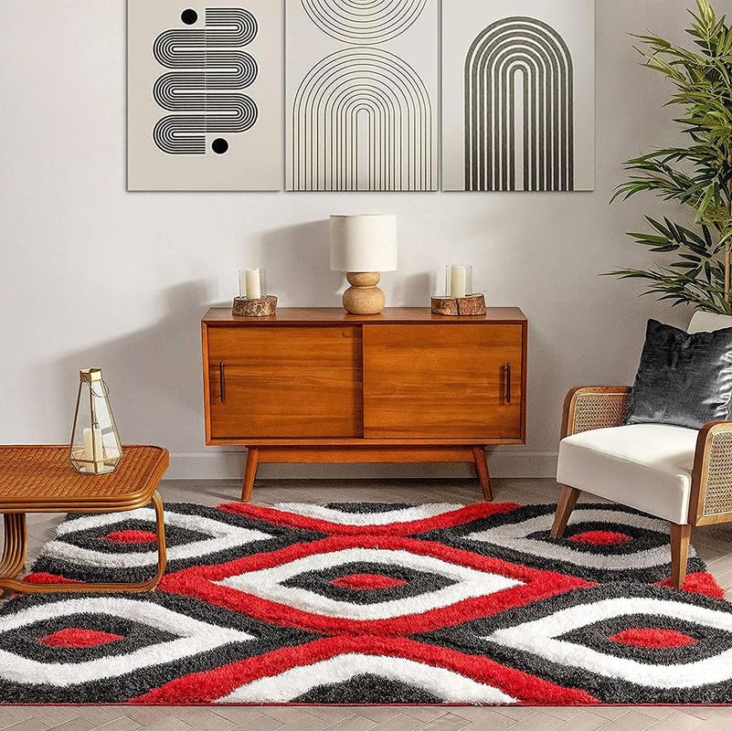 Scarlet Diamond Trellis Rug