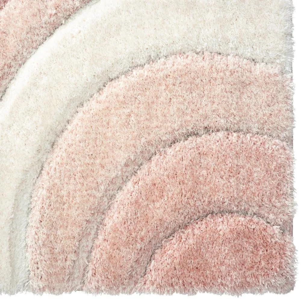 Blush Pink Wave Motion Area Rug