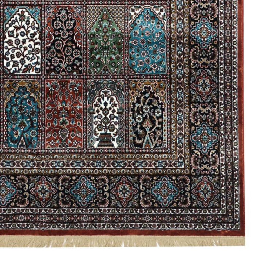 Persian Qom Arch Panel Patchwork Designer Rug