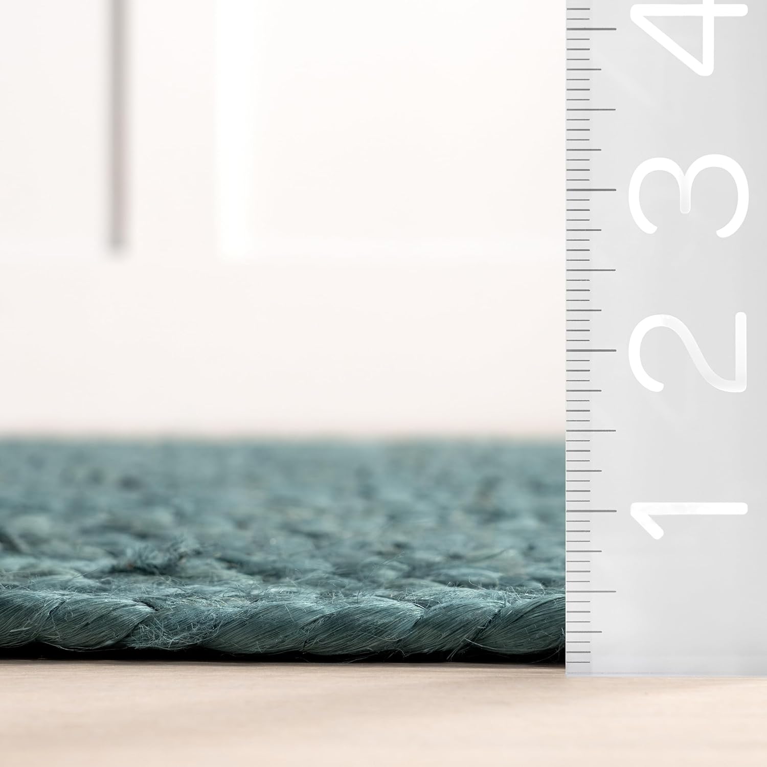 Teal Boho Jute Carpet