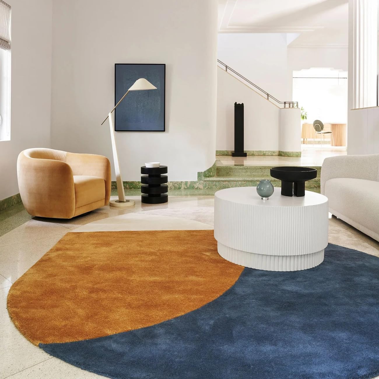 Irregular Floral Area Rug