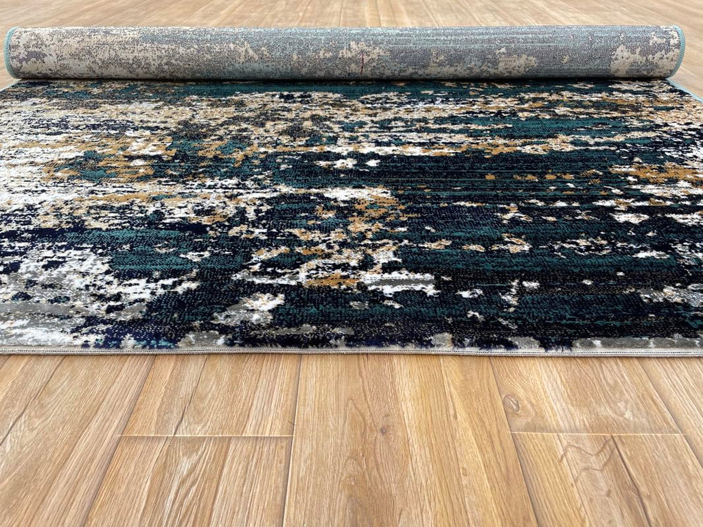 Artistic Terrain Inspired Textured Floor Rug