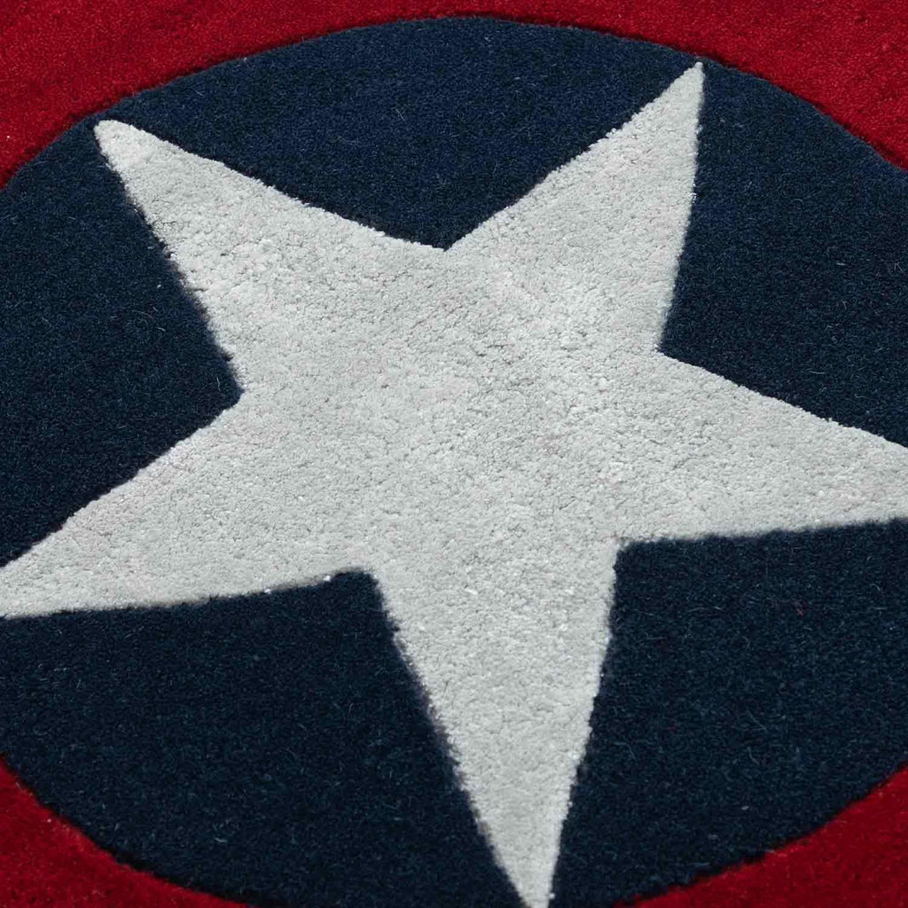 Captain Shield Round Kids Carpet