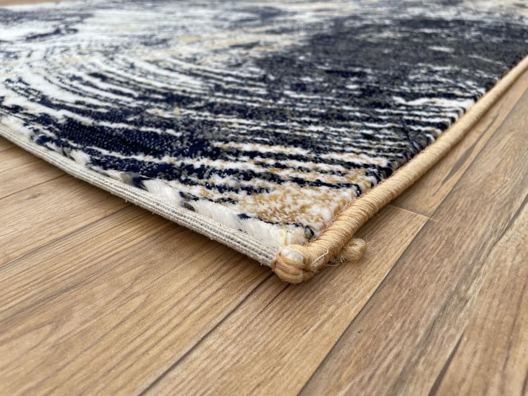 Luxury Brushstroke Design Neutral Tone Rug