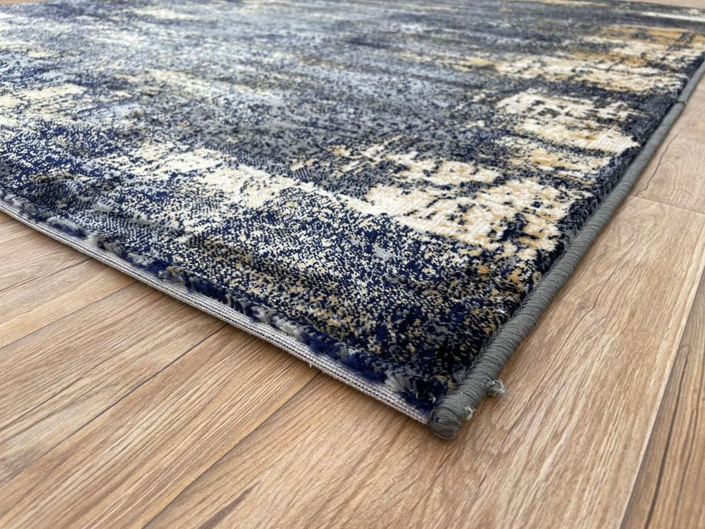 Elegant Faded Texture Neutral Tone Rug