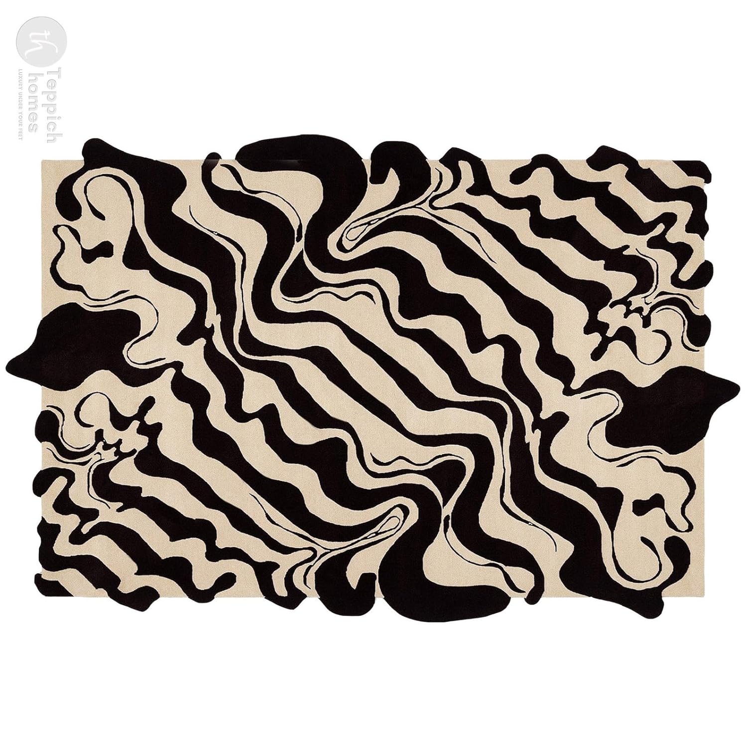 Irregular Floral Area Rug