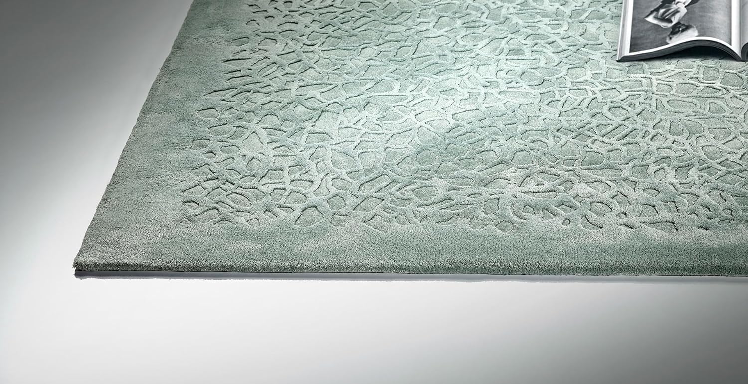 Soft Sage Intricate Wool & Viscose Carpet