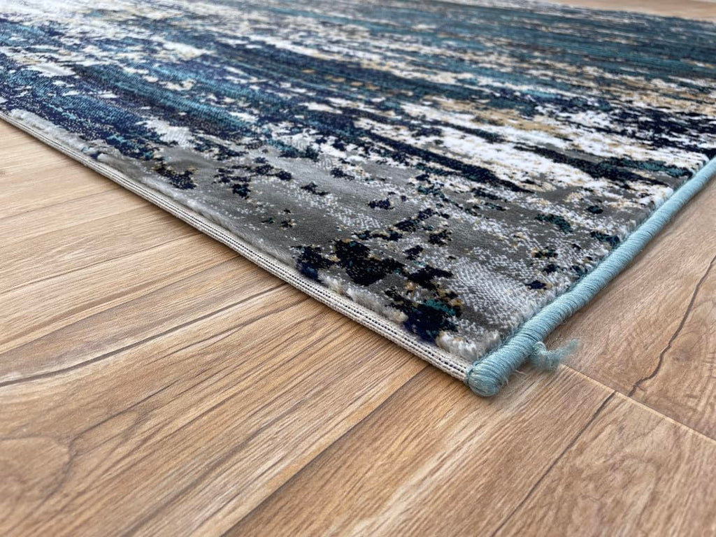 Artistic Terrain Inspired Textured Floor Rug