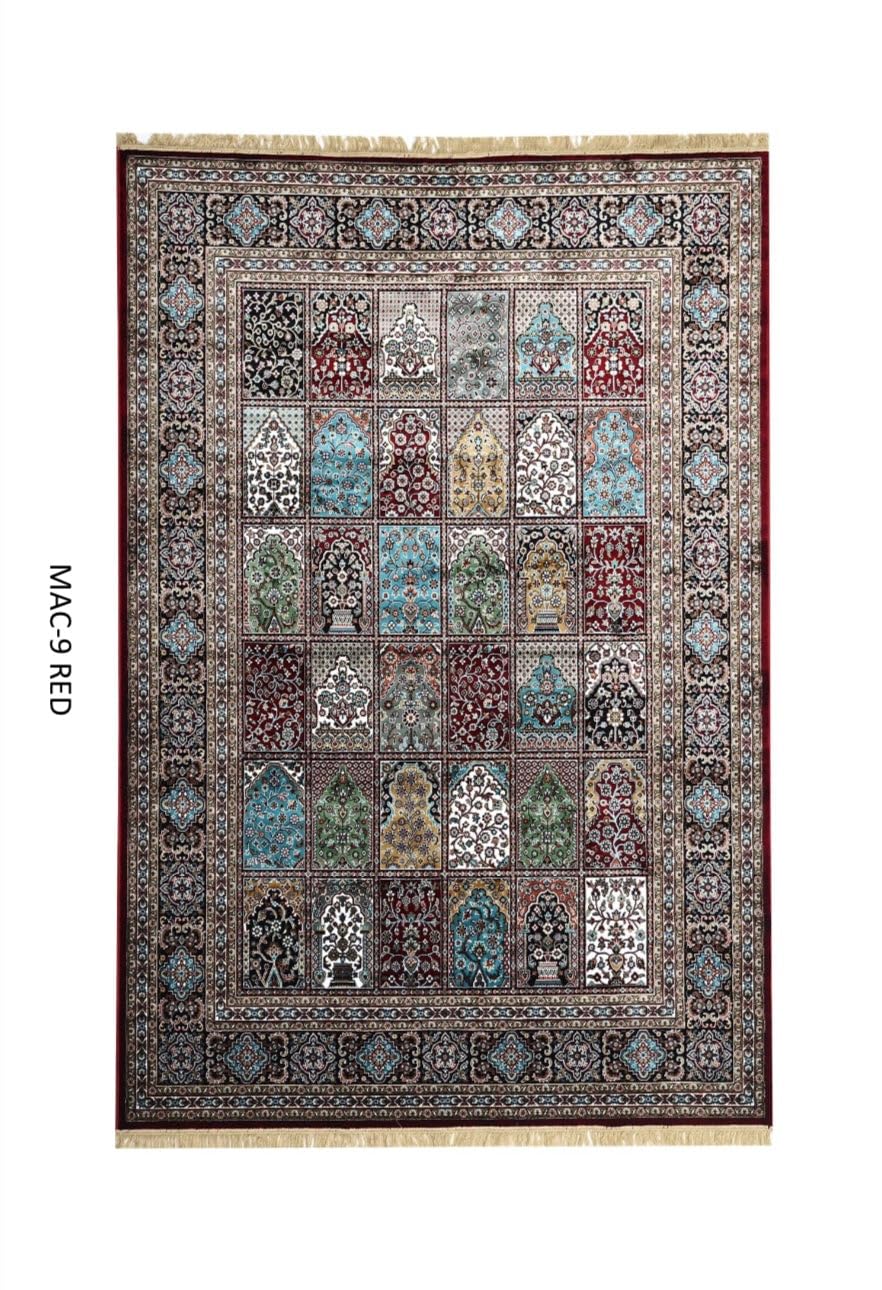Brown Qom Rich Intricate Persian Silk Rug