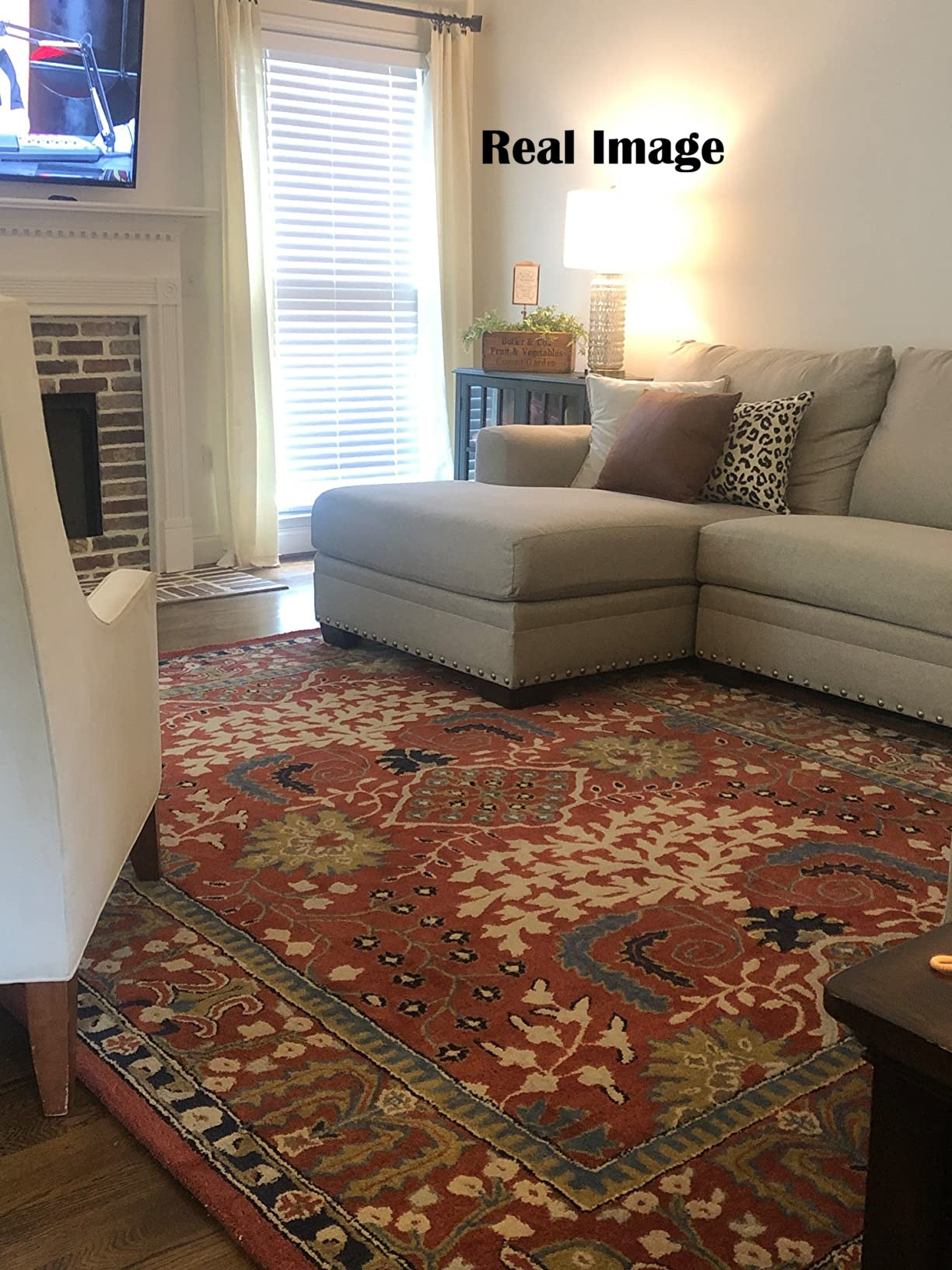 Rust Red Traditional Carpet