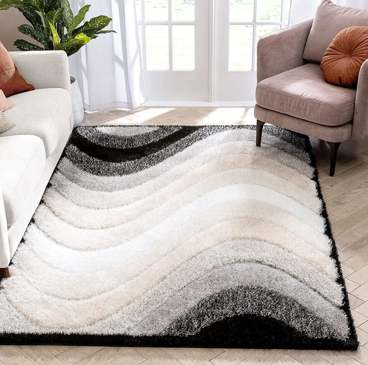 Dynamic Wave Motion Area Rug