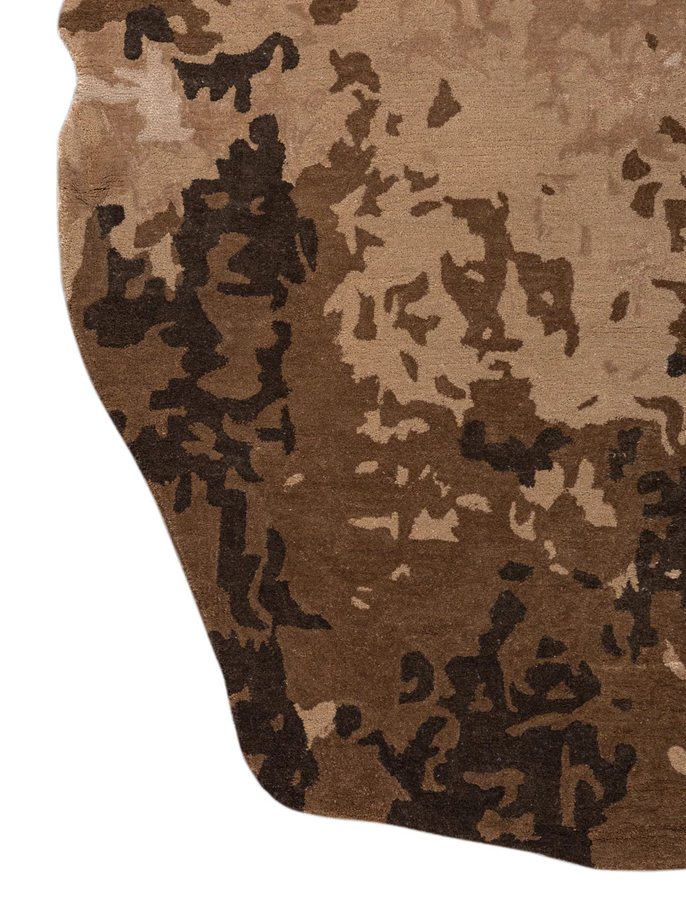 Umber Expressionist Textured Rug
