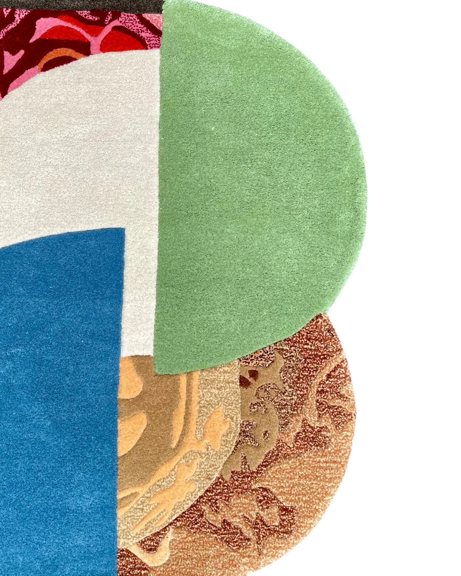 Half Moon Geometry Abstract Modern Designer Carpet